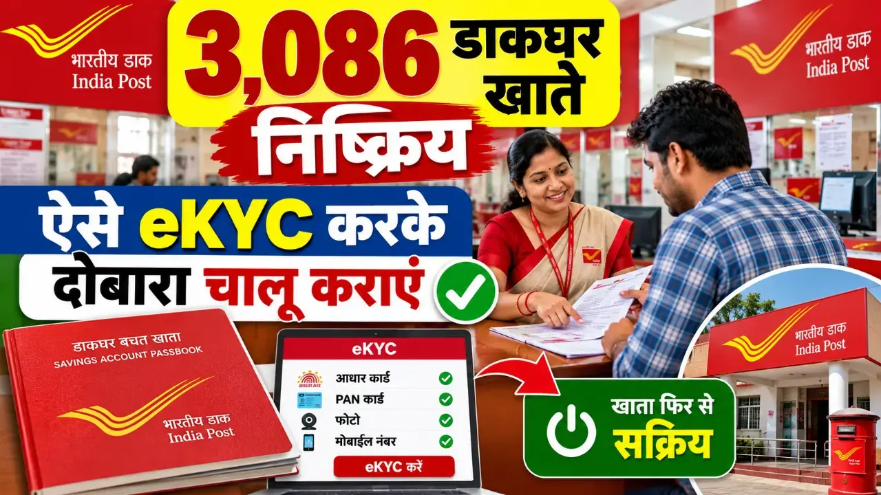 meerut post office 3086 accounts inactive ekyc